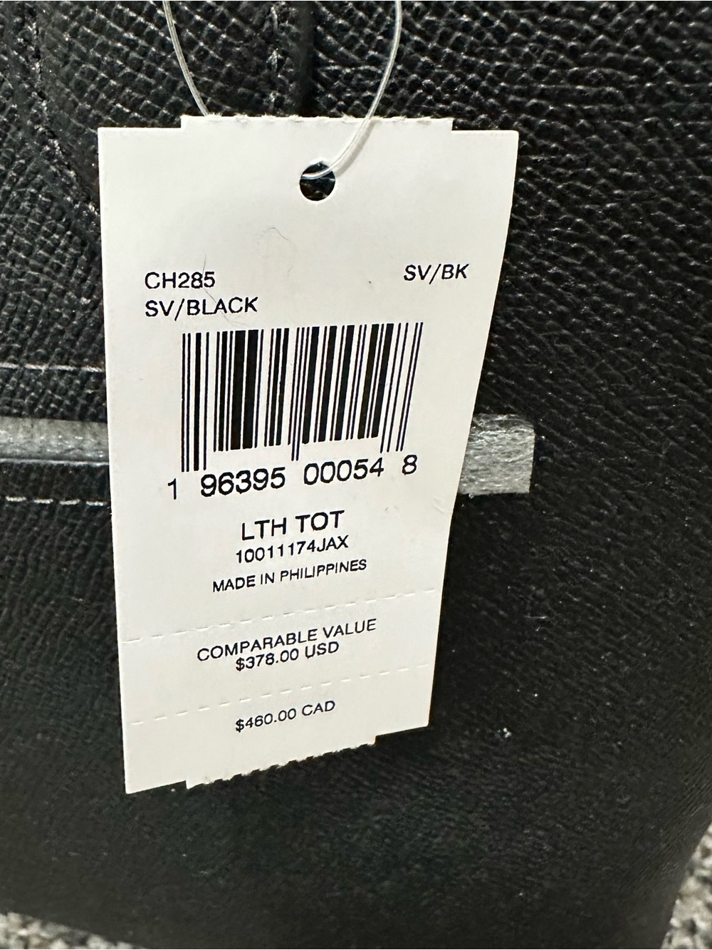 NWT Coach Gallery Tote CH285 Black Crossgrain Leather Silver - Picture 3 of 16